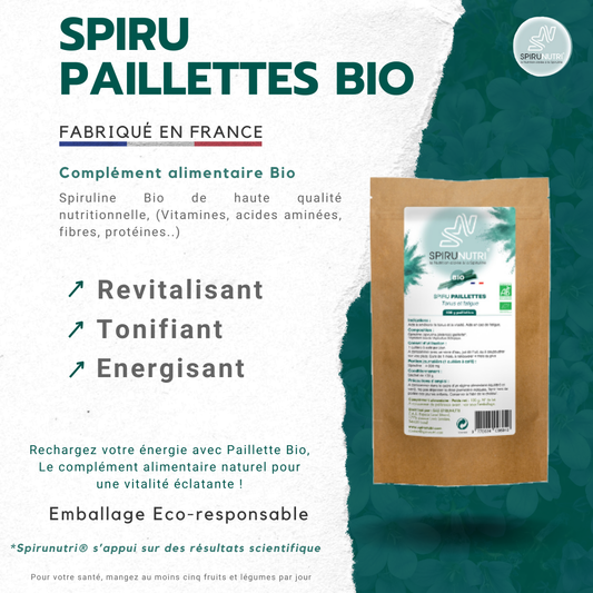 Spiru Paillette BIO Spiruline Pure