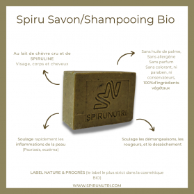 Spiru Savon/Shampooing Bio 100g - Démangéaisons et irritations