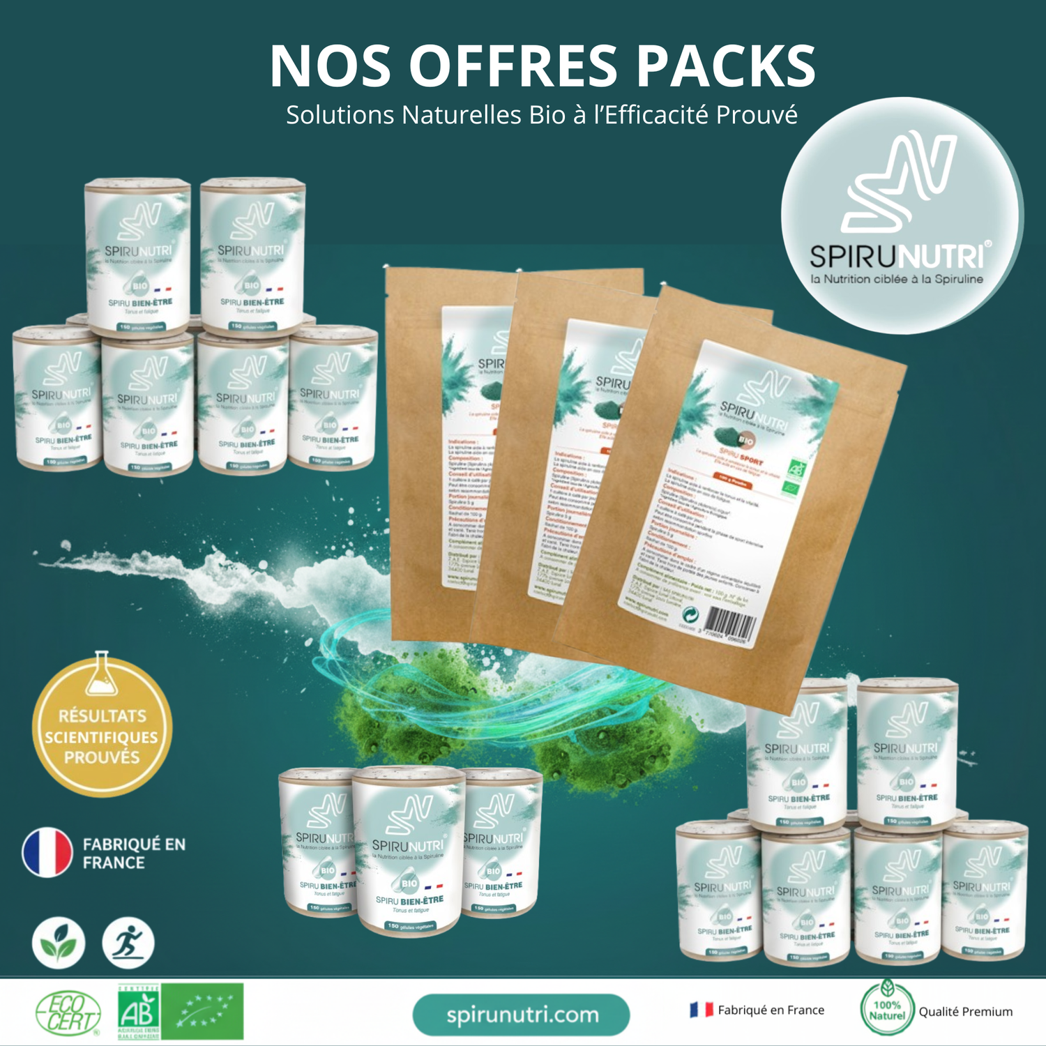 Nos offres packs exclusives Spirunutri®
