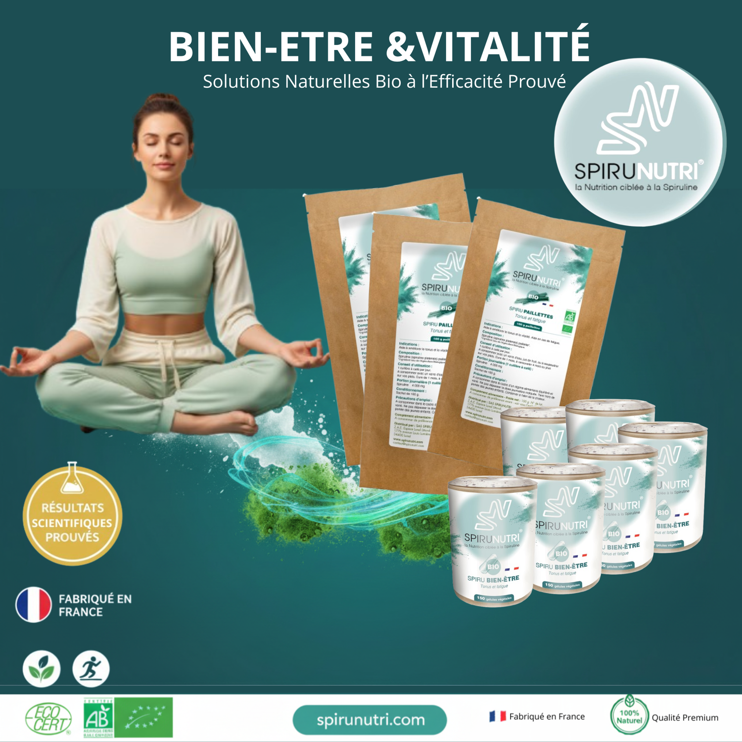 Bien-être & Vitalité -Compléments Alimentaires Spiruline BIO| Spirunutri®