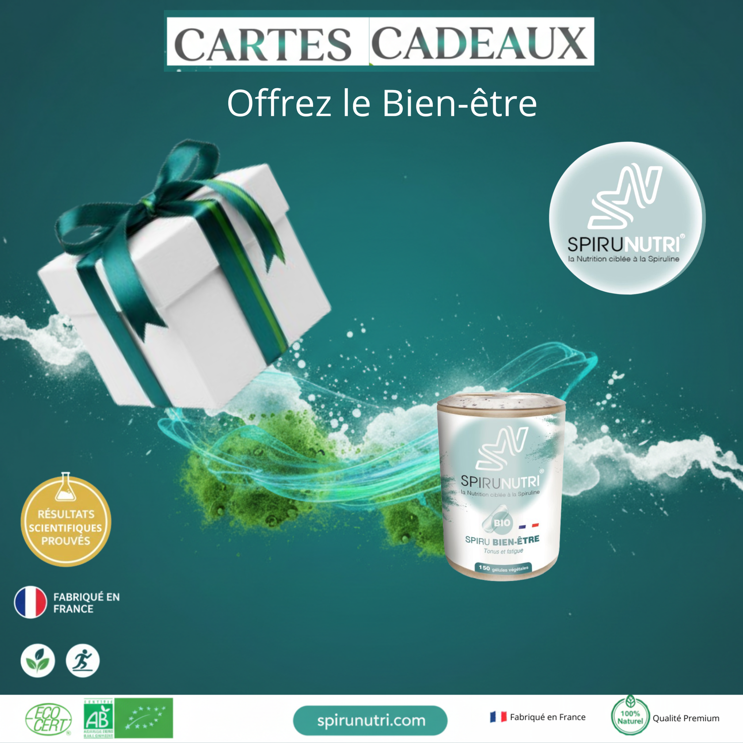 Cartes Cadeaux - Offrez le Bien-être Spiruline BIO | Spirunutri®