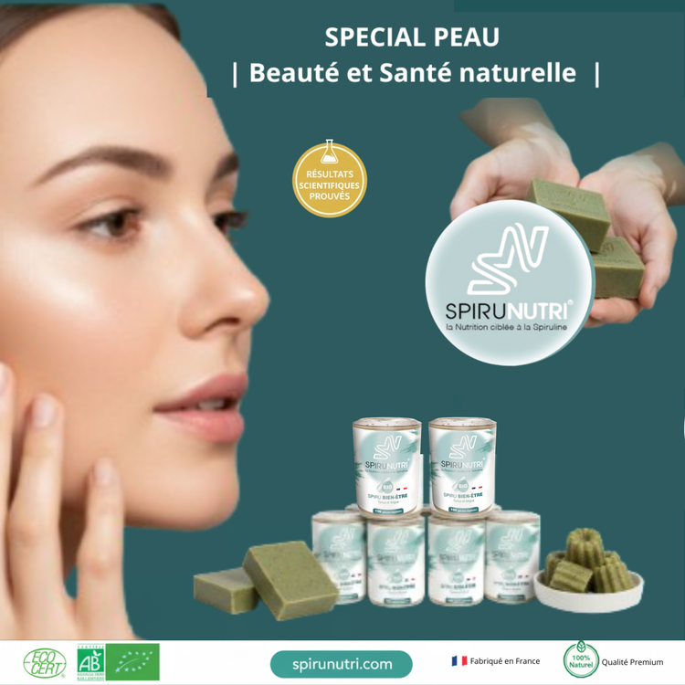 Spécial Peau - Spiruline Bio- Compléments alimentaire & cosmétique Bio | Spirunutri®