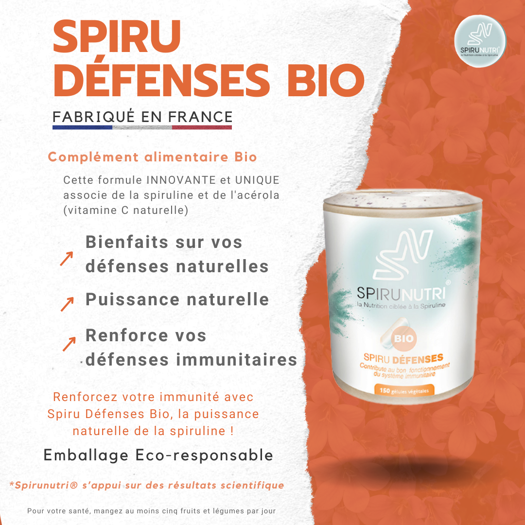Spiru Défenses BIO - Spiruline et Acérola | ⚡ Offre EXCEPTIONNELLE de Déstockage
