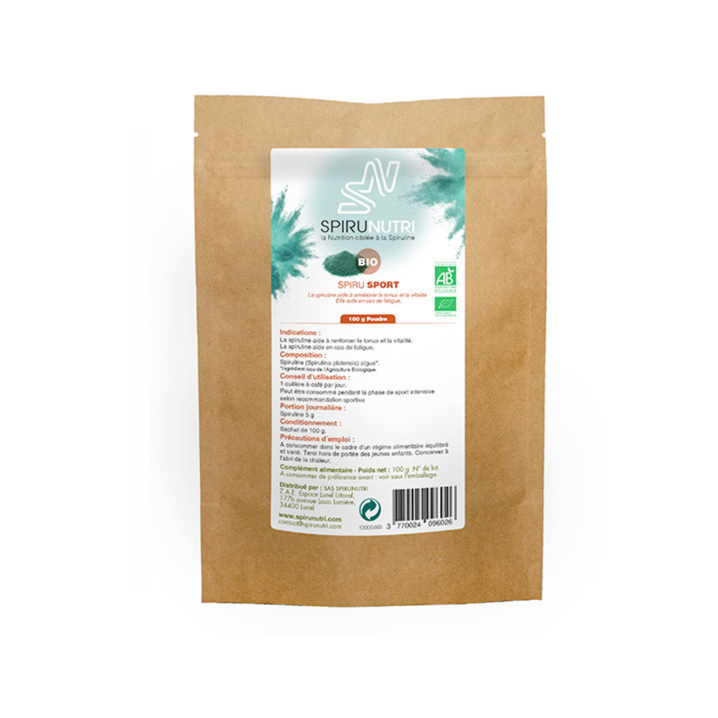 Spiru Sport BIO  Récupération - Endurance